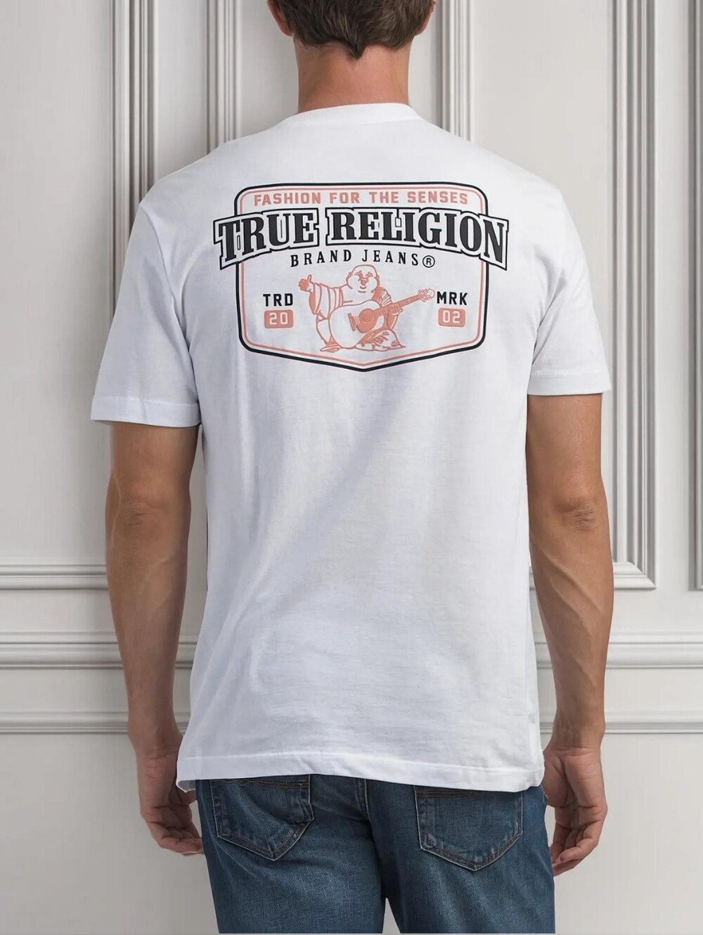 True Religion White Short-Sleeve Graphic Back Tee
